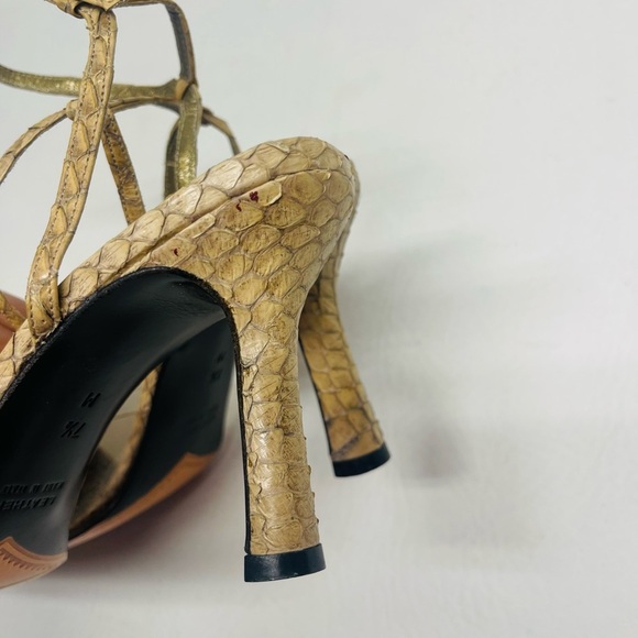 Yves Saint Laurent vintage snake print heels shoes size 7.5 - Picture 7 of 9